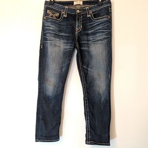 Big Star Maddie Crop Jeans Distressed Size 30